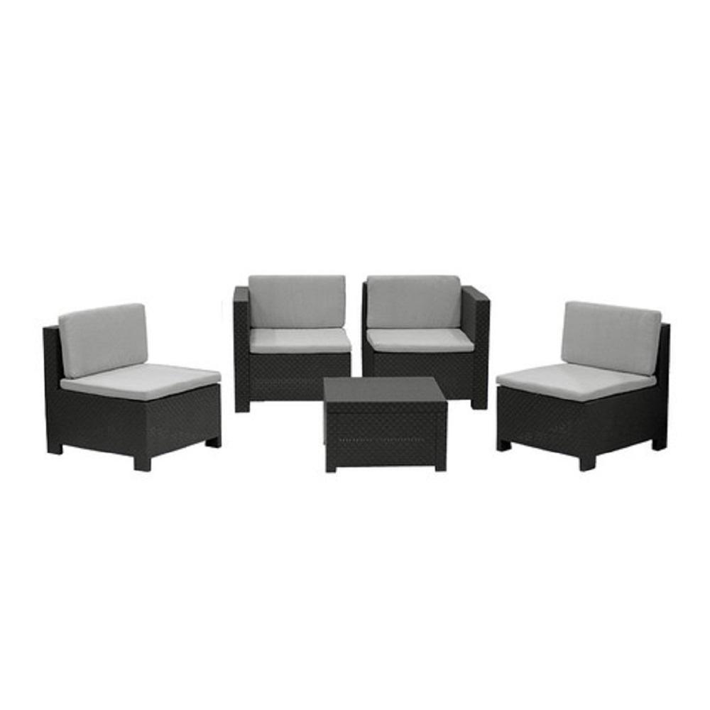 Tresillo verona grafito conjunto