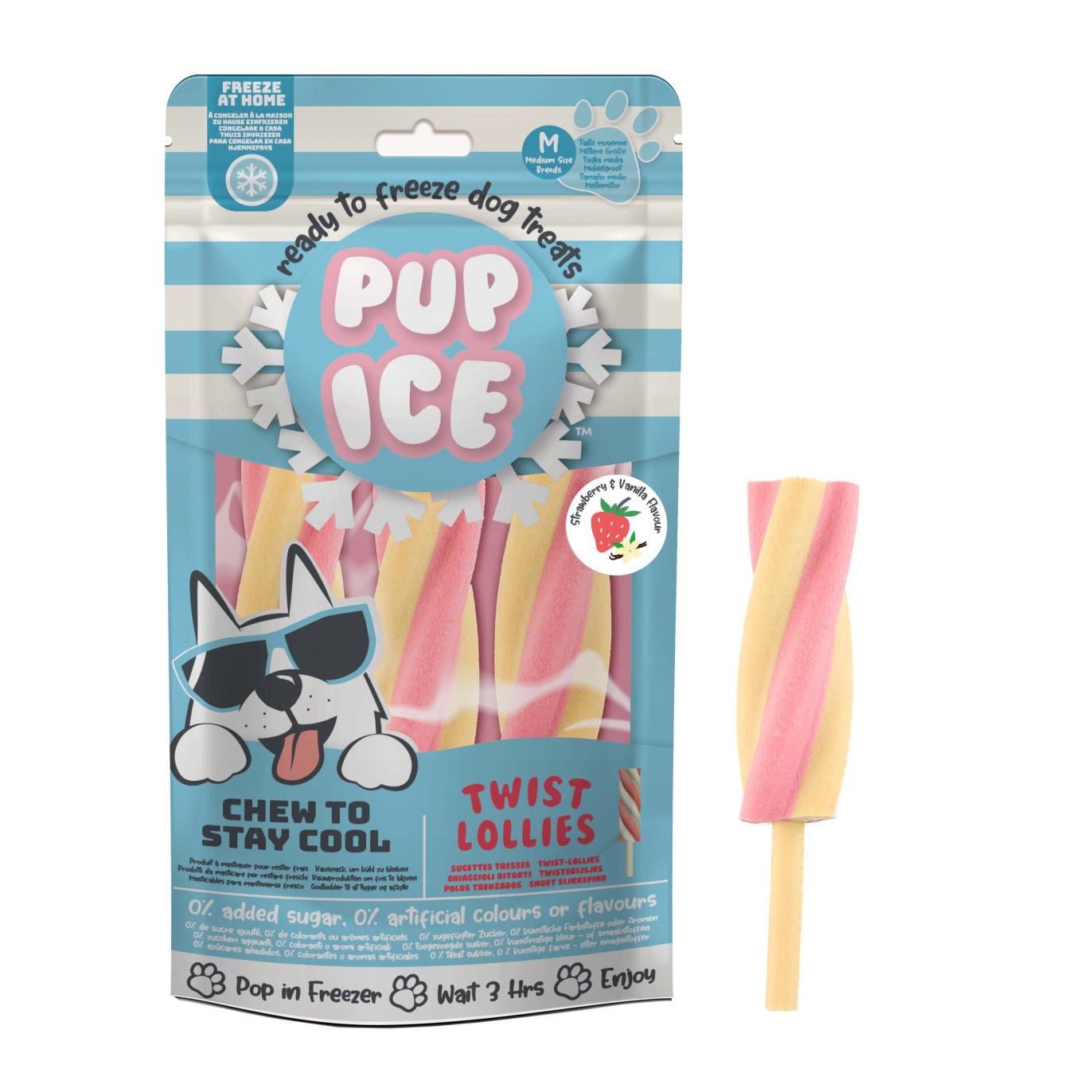 PUP ICE 3 TWIST FRESA&VAINILLA 9X102 GR