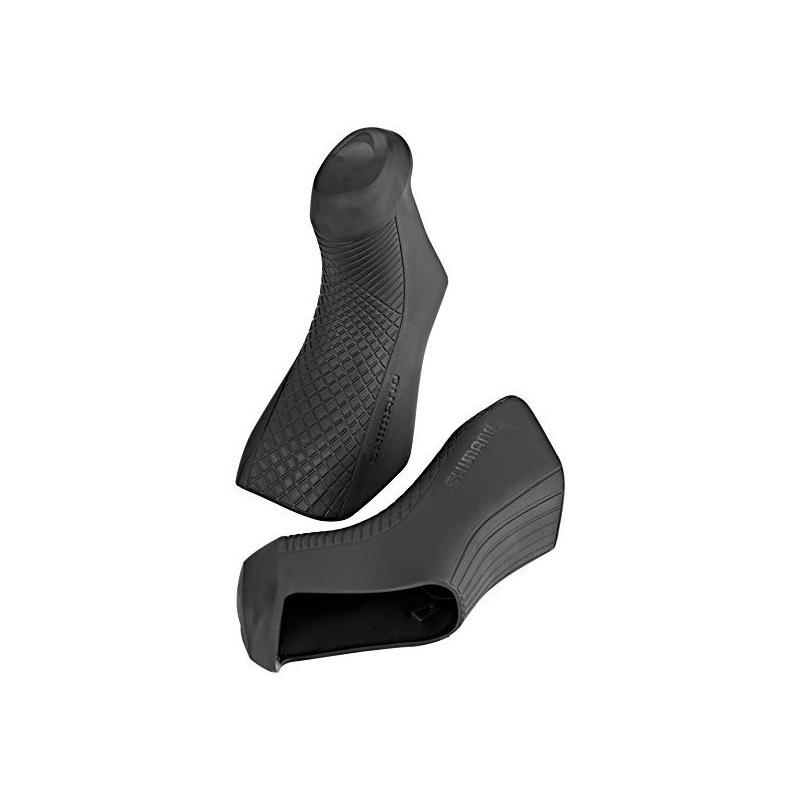 Shimano - Cubremanetas Goma Par ST-R8020 para Protección de Manillar de Bicicleta, compatibles con serie ST-R8070 DI2 Disco, diseño ergonómico y resistente para ciclismo en carretera y montaña