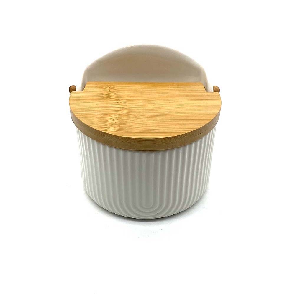 PLUSHOME Salero Cerámica Tapa Diseños Originales - Variedad Colores y Tamaños