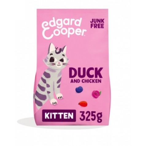 Edgard & Cooper Kitten Pollo y Pato de Corral para Gatos 325 gr