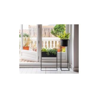 Macetero Metal Negro 51X24X65, El mejor complemento para tu hogar, Fijalo
