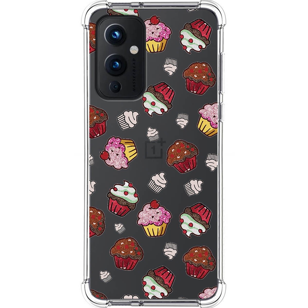 Tumundosmartphone Funda Silicona Antigolpes para OnePlus 9 5G diseño Muffins Dibujos