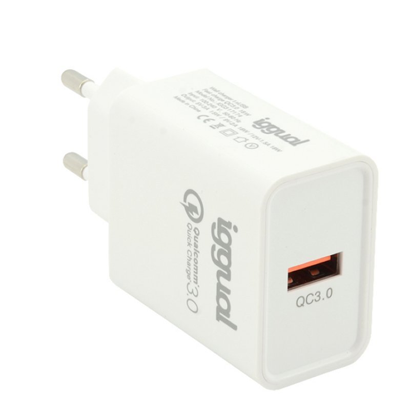 Iggual 1xusb quickcharge 3.0 18w charger
