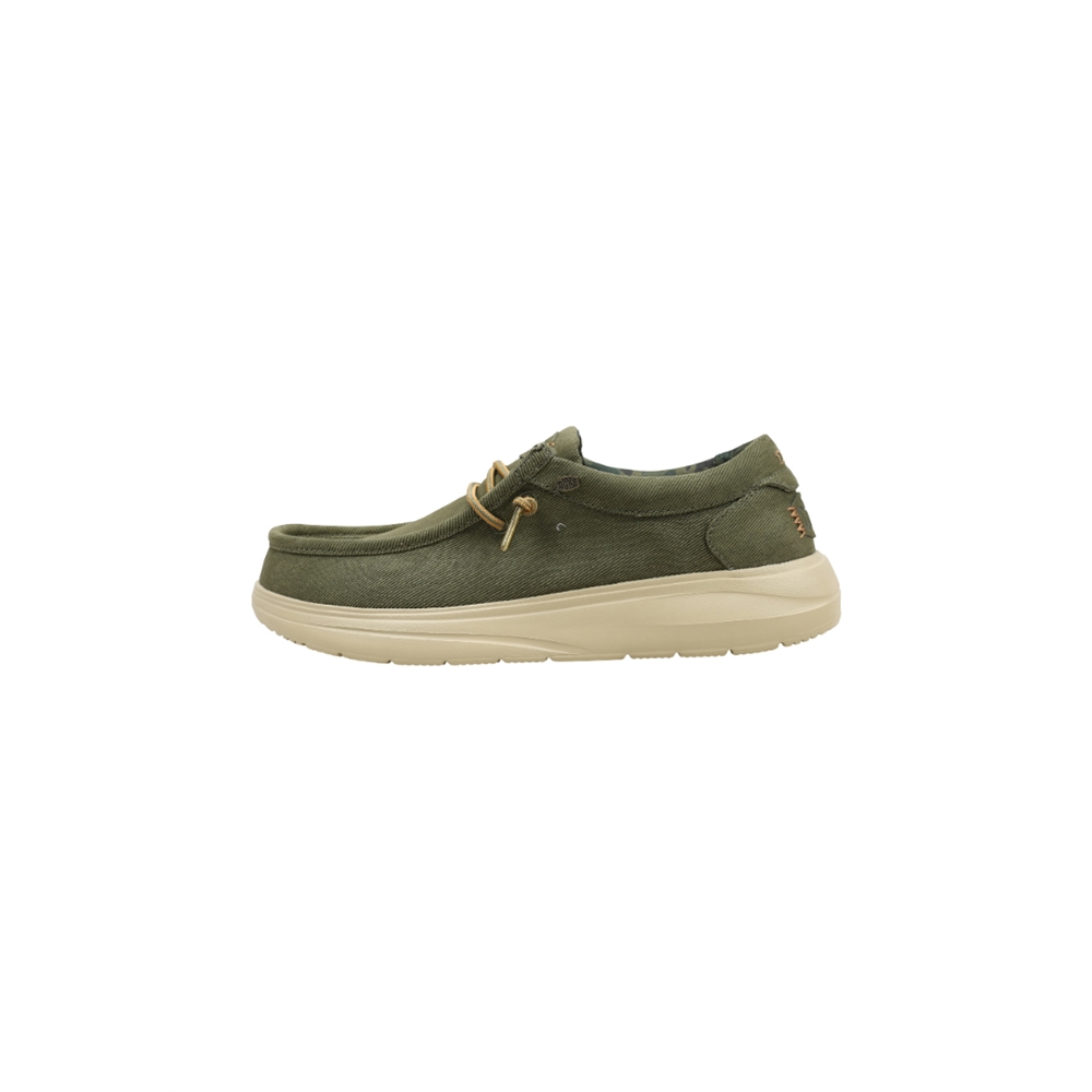 Hey Dude WALLY COMF WORN TWILL Mocasines Planos Hombre Verde