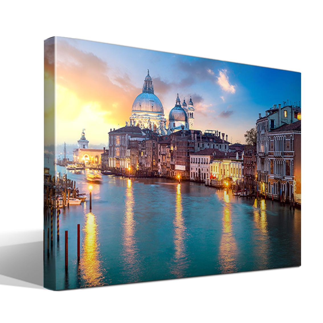 Cuadro Canvas Gran Canal de Venecia - Alta Resolución - Lienzo 100% Algodón - Bastidor Madera 3x3cm - Fabricado en España