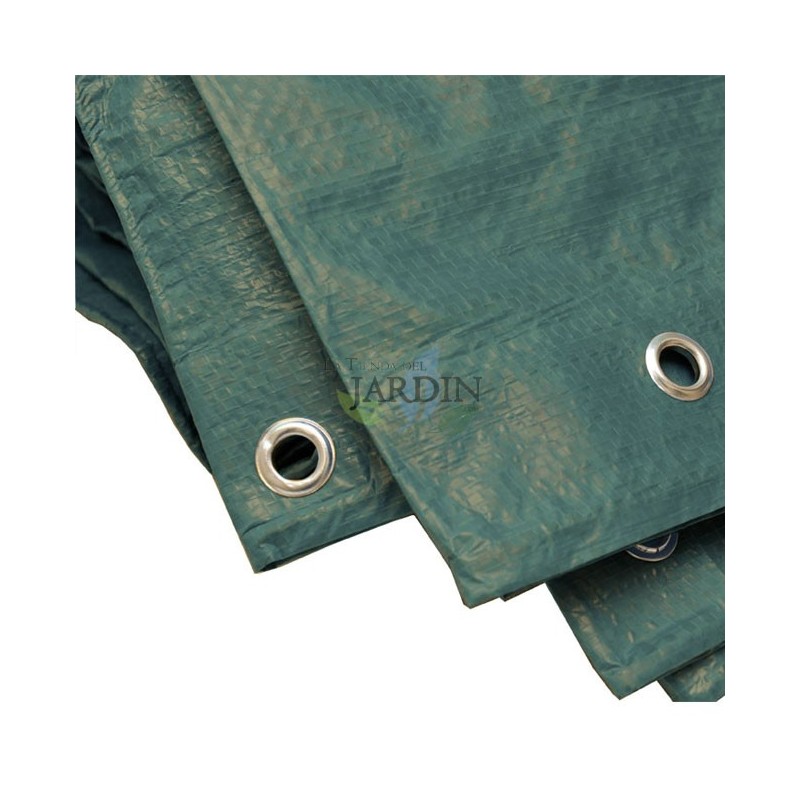 Suinga Toldo Reforzado Verde 6x10 m | 90 gr/m² | Ojales Metálicos | Impermeable y Resistente | Jardín, Camping y Protección Exterior