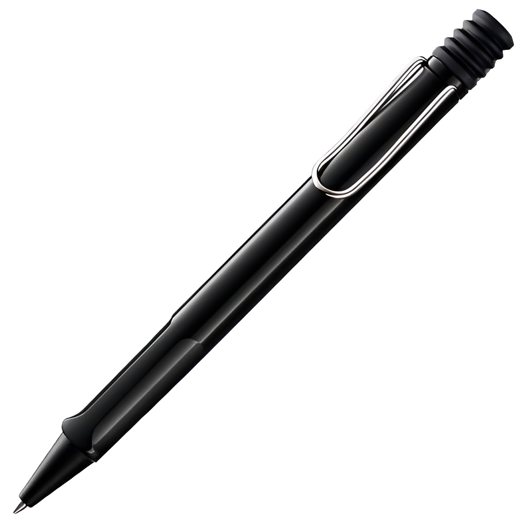 Lamy bolígrafo safari black 219m punta media tinta azul recargable color negro en estuche