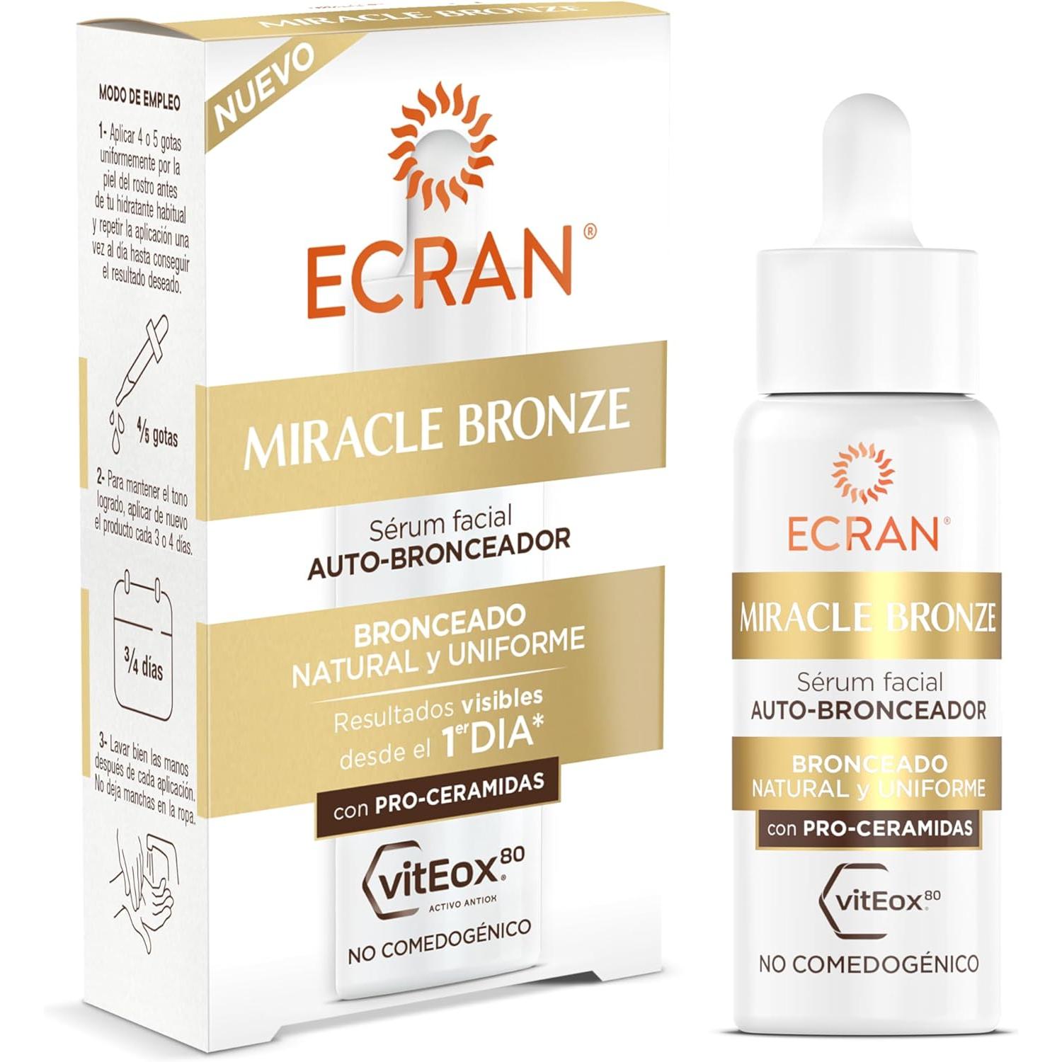 ECRAN Autobronceador Facial Miracle Bronze 30 ml
