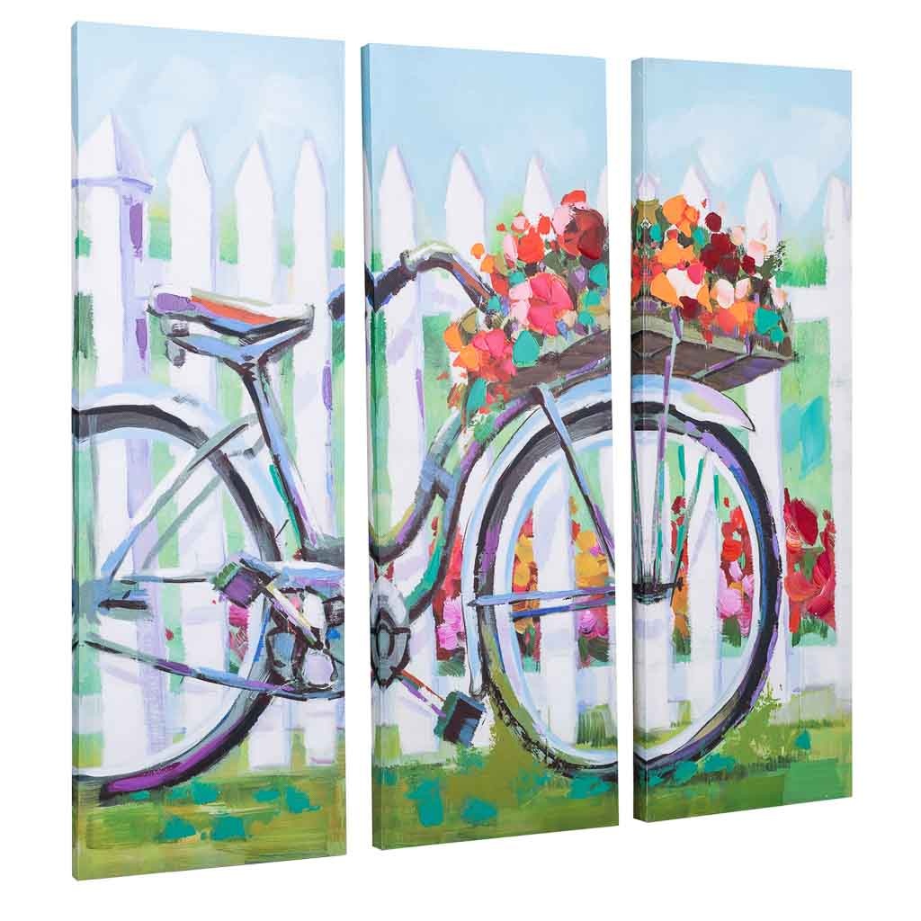 Wonderlust Deco - Cuadro pintado a mano 30x90x3 Multicolor 30x90x3h cm