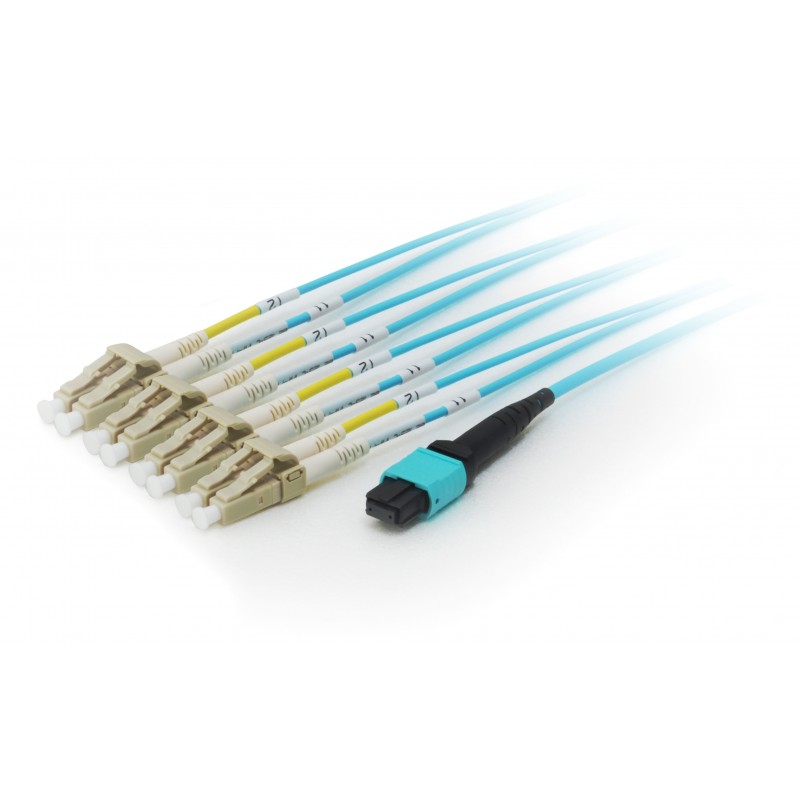 Equip - 25556307 Cable de fibra óptica e InfiniBand 3 m MTP 4x LC Cian 25556307