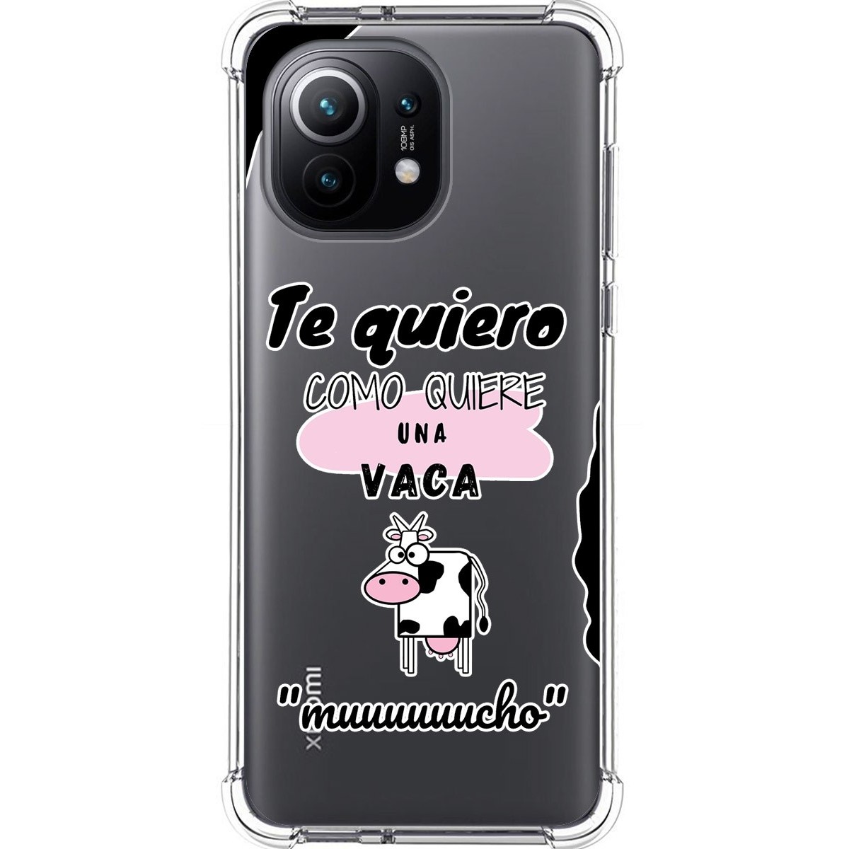 Tumundosmartphone Funda Silicona Antigolpes para Xiaomi Mi 11 5G diseño Vaca Dibujos