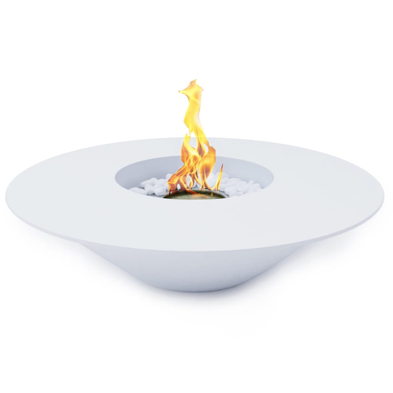 Chimenea de Bioetanol brasero de Jardín Redondo para exterior SANTORINI Blanco d.60