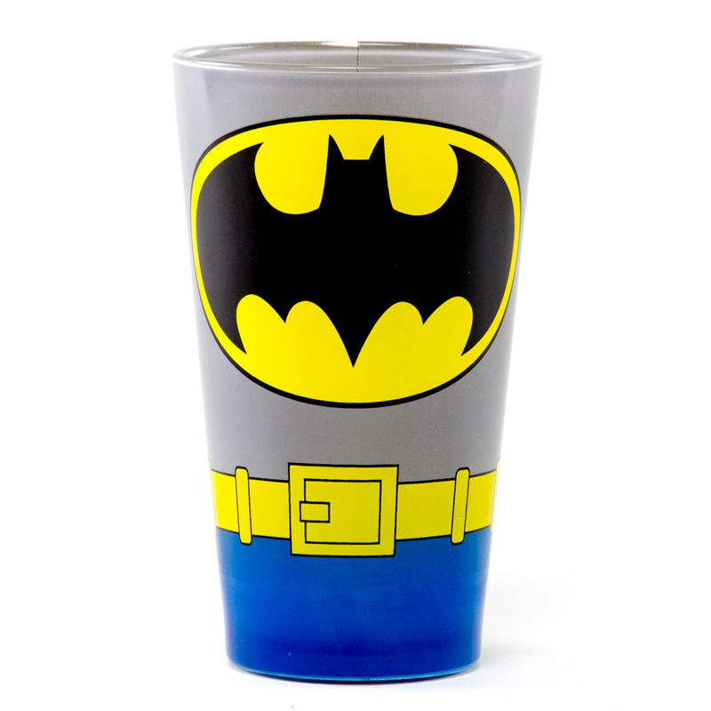 GB Eye Limited Vaso DC Batman Premium Costume Wrap, 0.5 litros, Cristal, Varios Colores