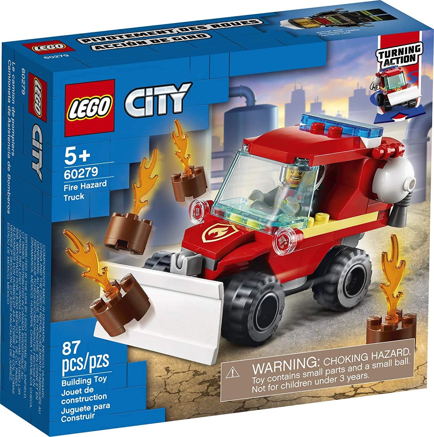 LEGO City Fire Hazard Truck 60279 Building Kit, Camión de Bomberos (87 Piezas)