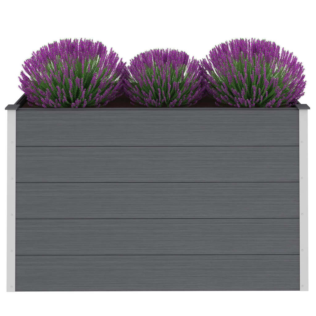 vidaXL Arriate de WPC gris dimensiones 100 x 50 x 54 cm,  100 x 50 x 91 cm,  100 x 100 x 54 cm y mas
