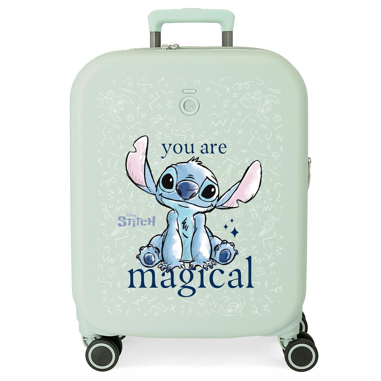 Maleta de cabina Stitch you are magical menta 40x55x20 cm