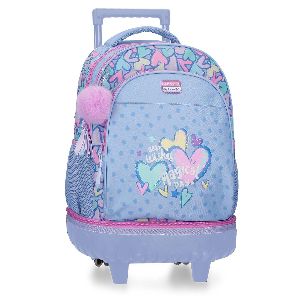 Mochila compact desmontable Movom Best Wishes Lila 32 cm x 43 cm x 21 cm