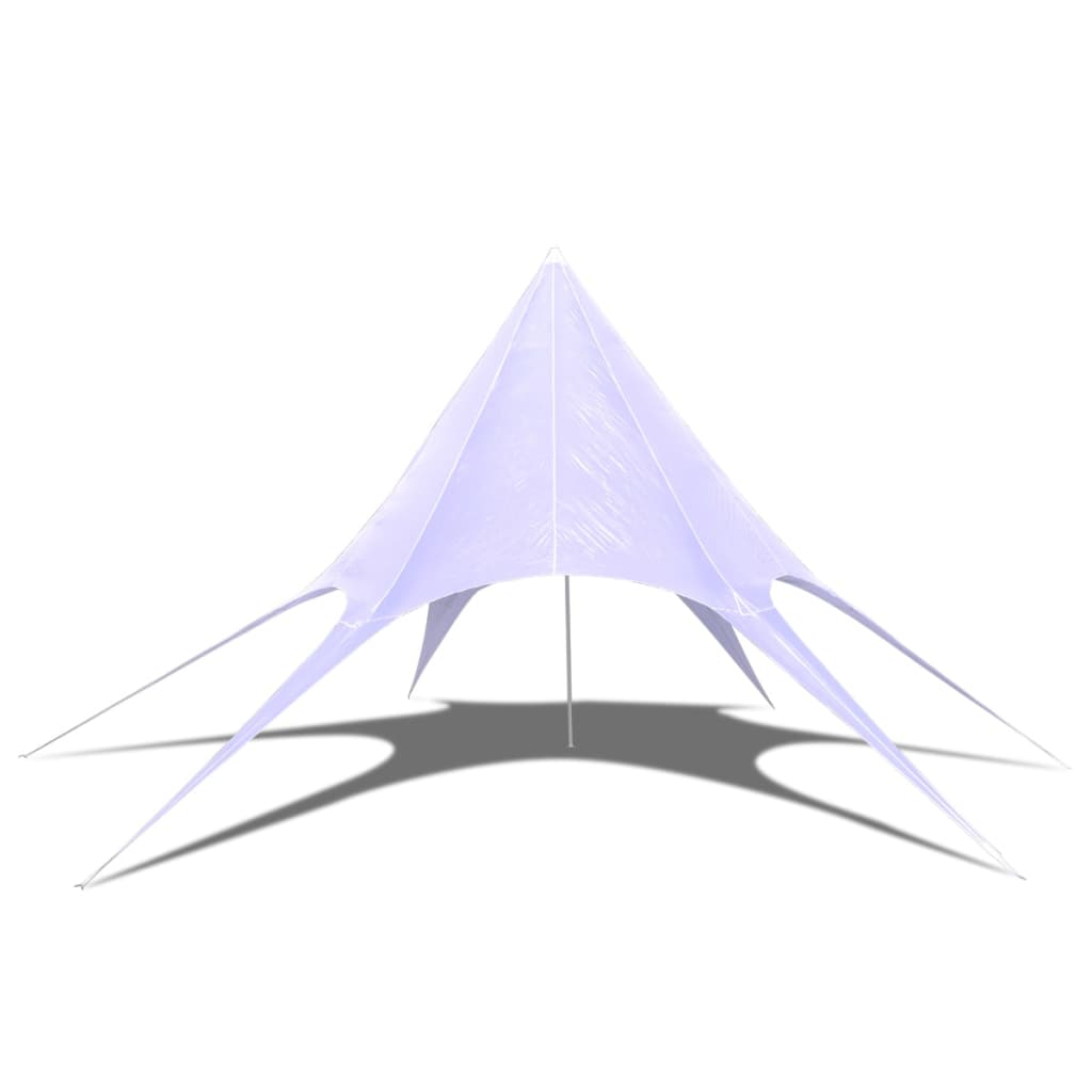 vidaXL Toldo en Forma de Estrella Tela Oxford Blanca Tienda de Jardín Dimensiones 10 m, 12 m, 14 m