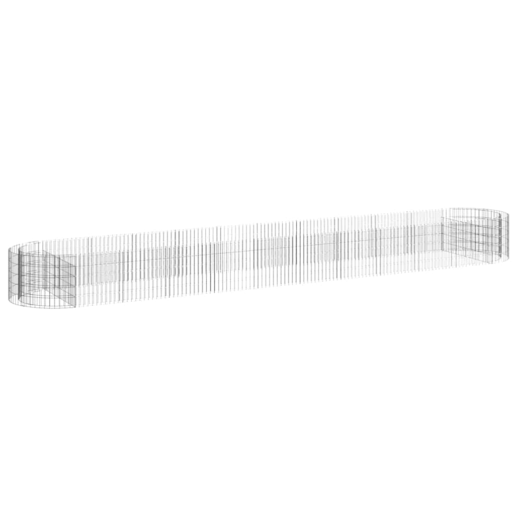 vidaXL Arriate de gaviones de hierro galvanizado 600x100x50 cm