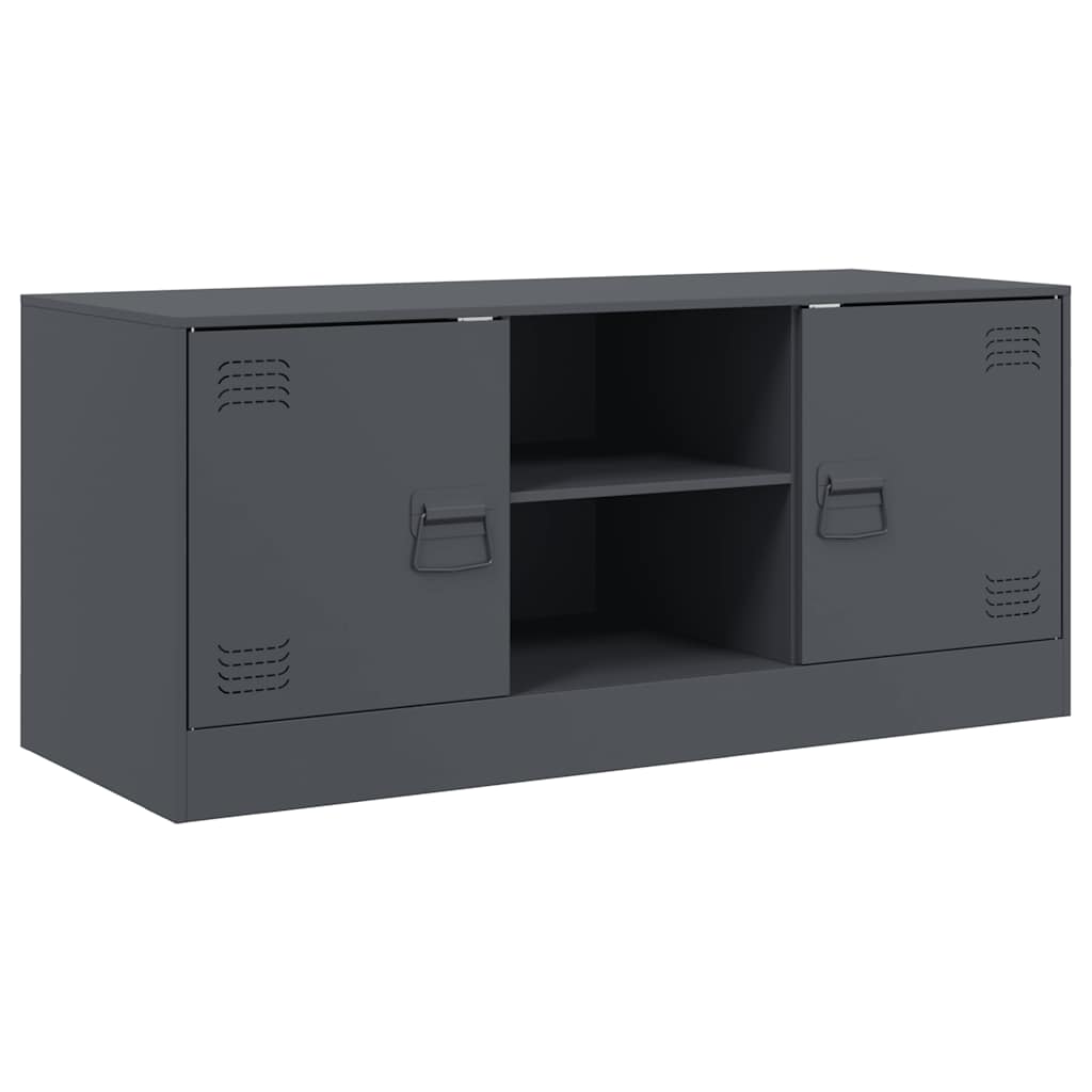 vidaXL Mueble para TV de acero gris antracita 99x39x44 cm