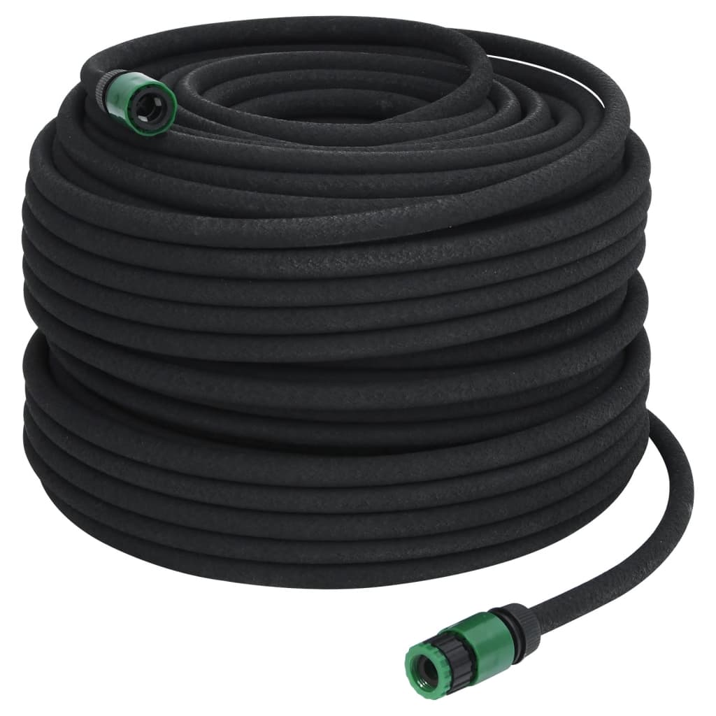 vidaXL Manguera porosa para jardín caucho negro 16 mm 100 m