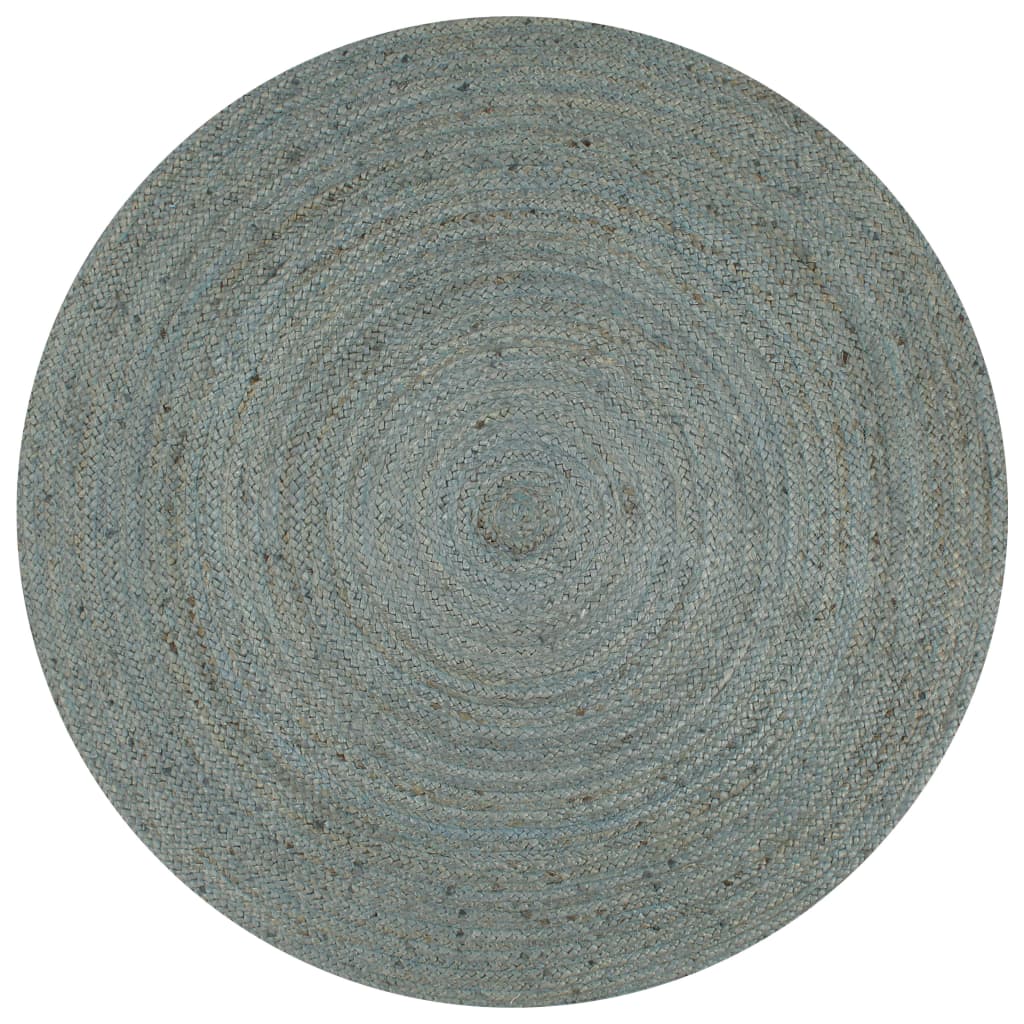 vidaXL Alfombra de yute tejida a mano redonda 120 cm Multicolor