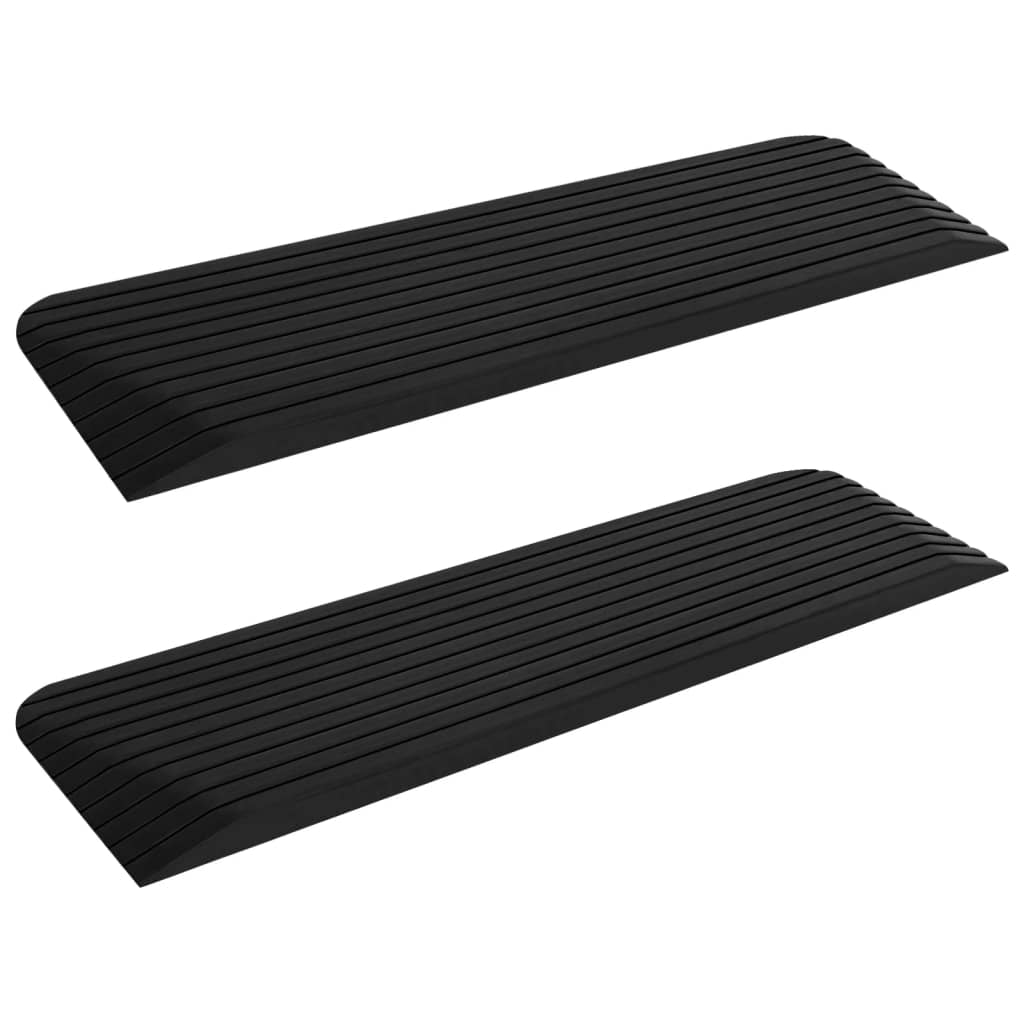 vidaXL Rampas de Umbral Goma (2 unidades) Carretera Puerta Silla de Ruedas Dimensiones 110 x 21 x 2, 5 cm,  110 x 32 x 3 y mas