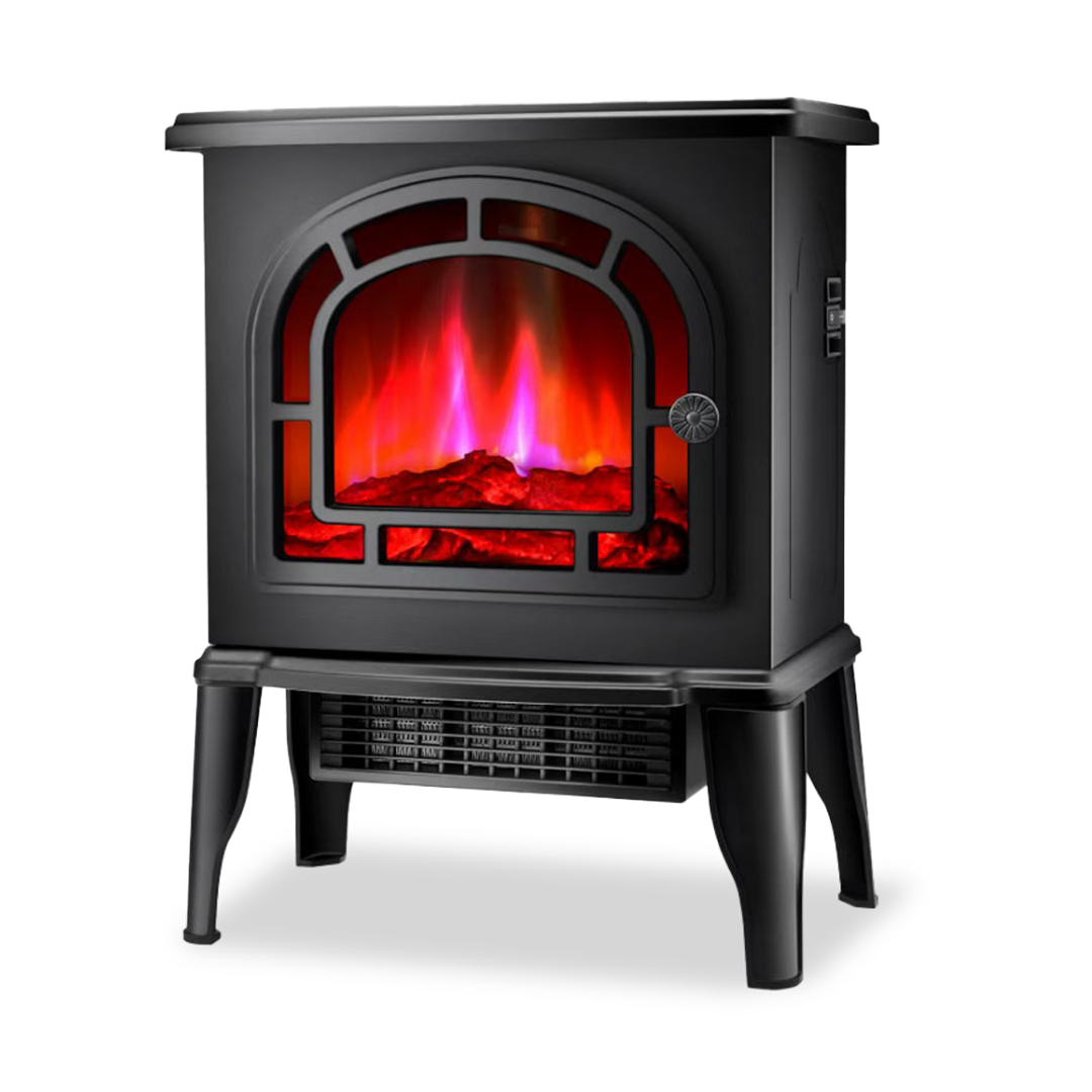 STARLYF Chimenea eléctrica Flame Heater, Efecto llama, 2000w, 2 niveles de potencia, Cobertura 20m2