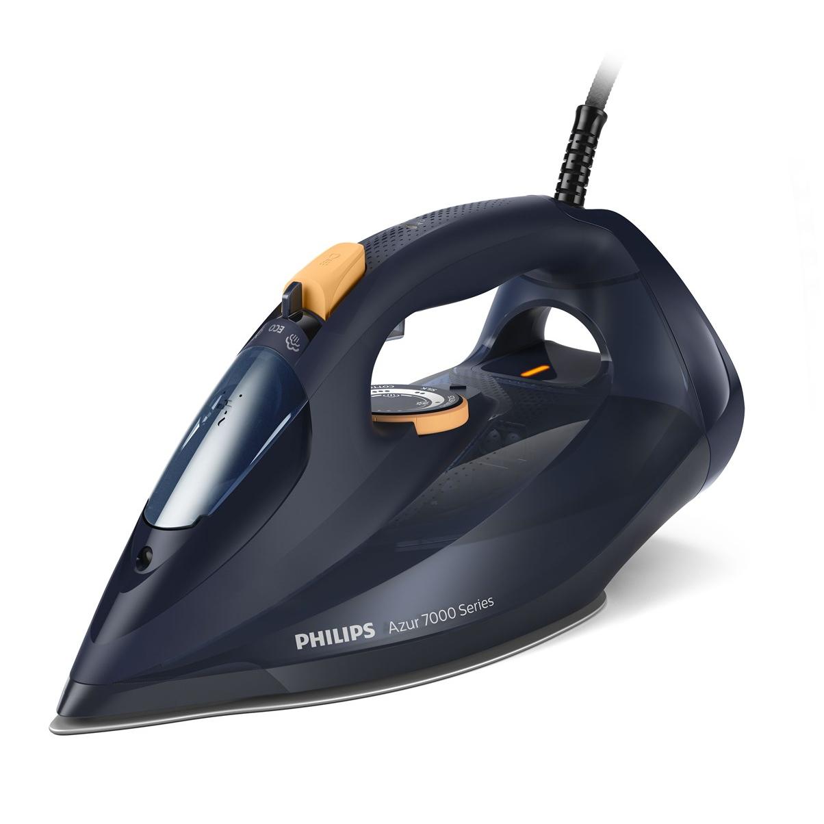 Philips 7000 series DST7060/20 plancha Plancha a vapor Suela SteamGlide Elite 3000 W Azul, Amarillo