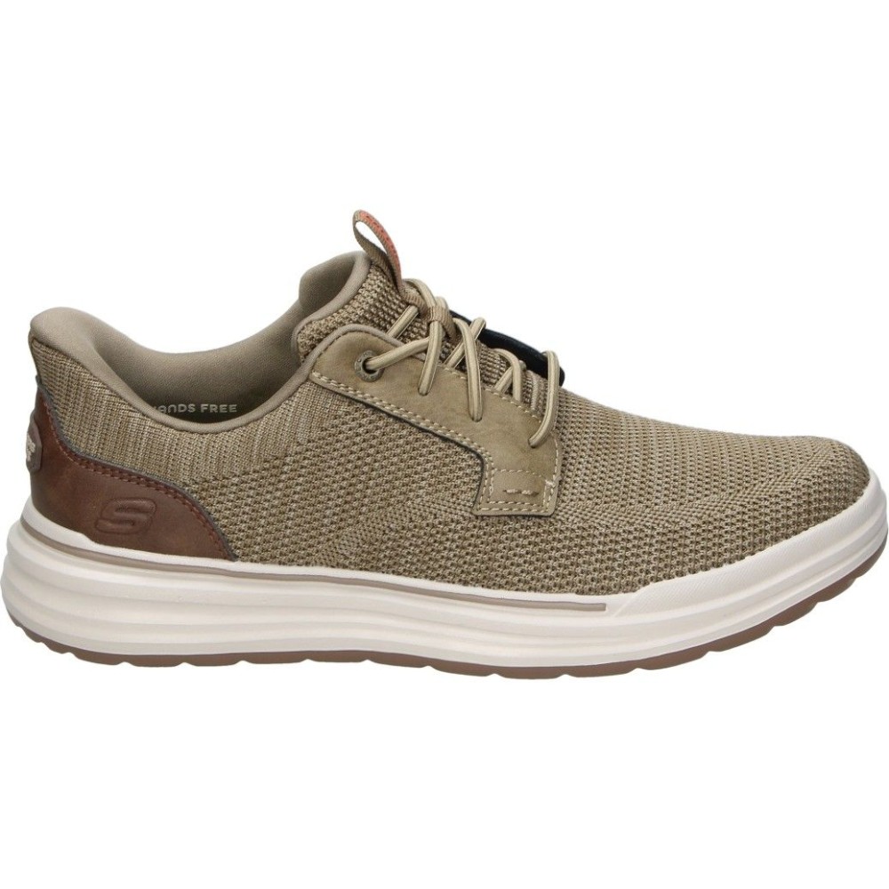 SKECHERS | Zapatillas Skechers Slip-Ins Relaxed Fit: Sterling Ramone para Hombre – Deportiva en Color Taupe – Relaxed Fit – Plantilla Air Cooled Memory Foam – Vegan – Apto para Lavadora – Modelo 211196-TPE