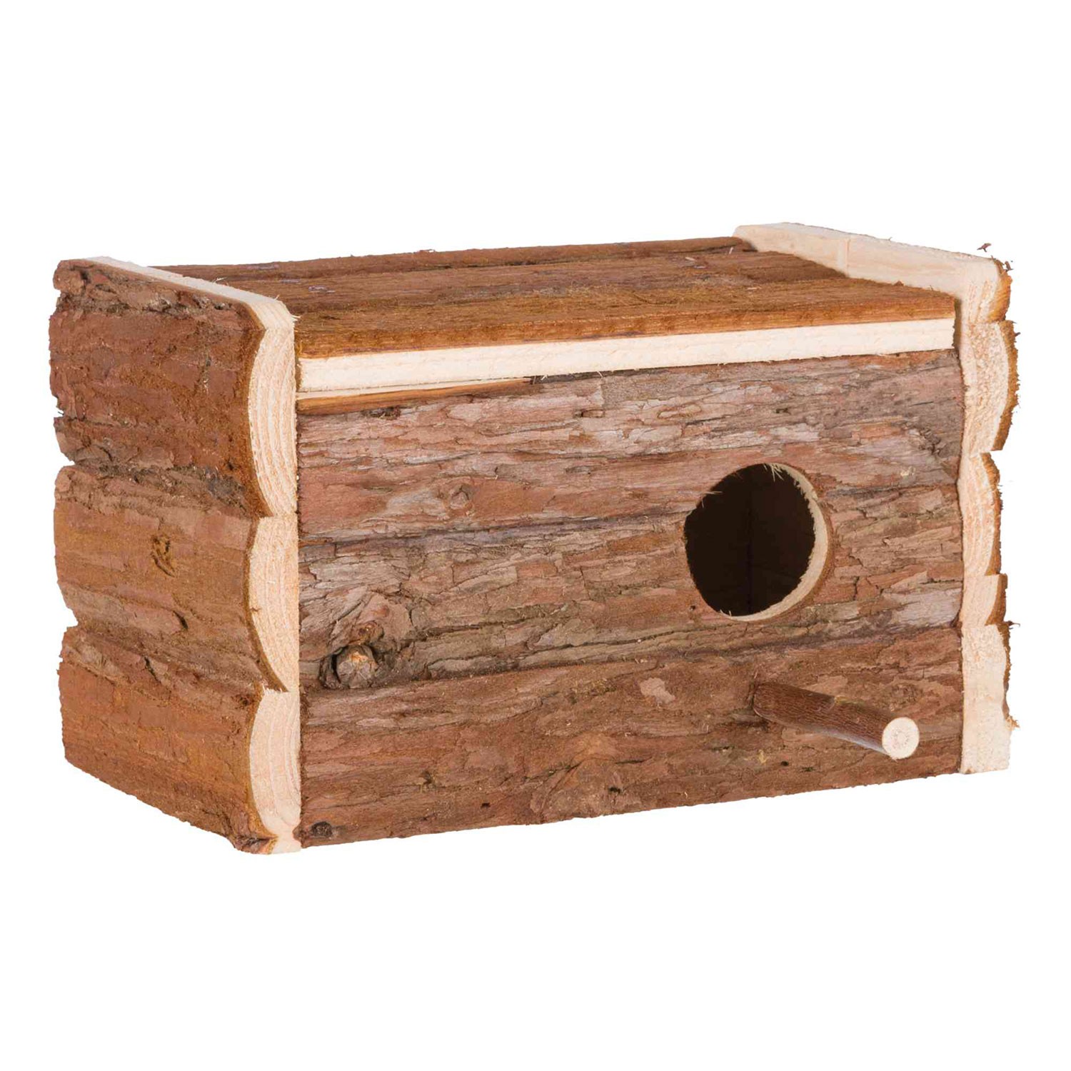 Trixie Caja Nido Natural Living para Pájaros con Percha y Hueco para Poner Huevos