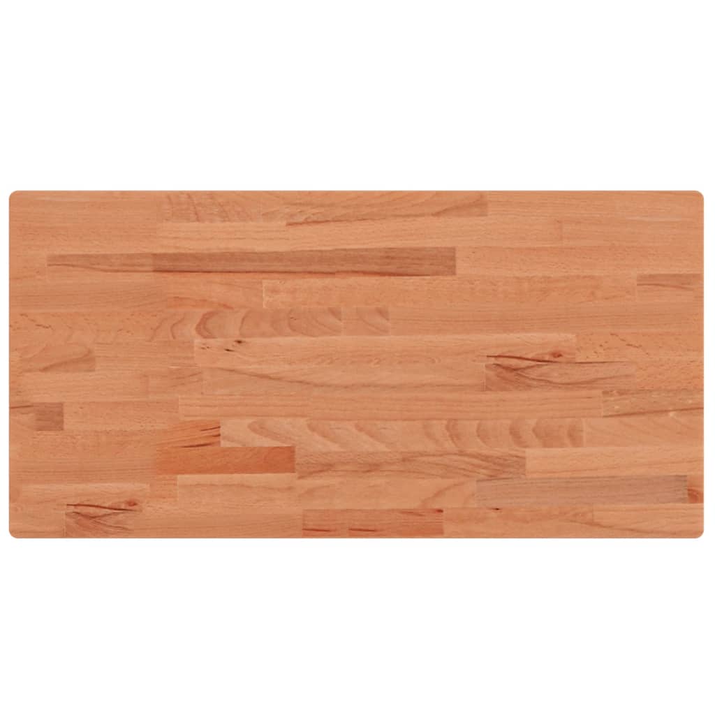 vidaXL Encimera de Baño Superficie de Tocador Madera Maciza de Haya 100X50X1,5cm Color Marrón,  Natural, y mas