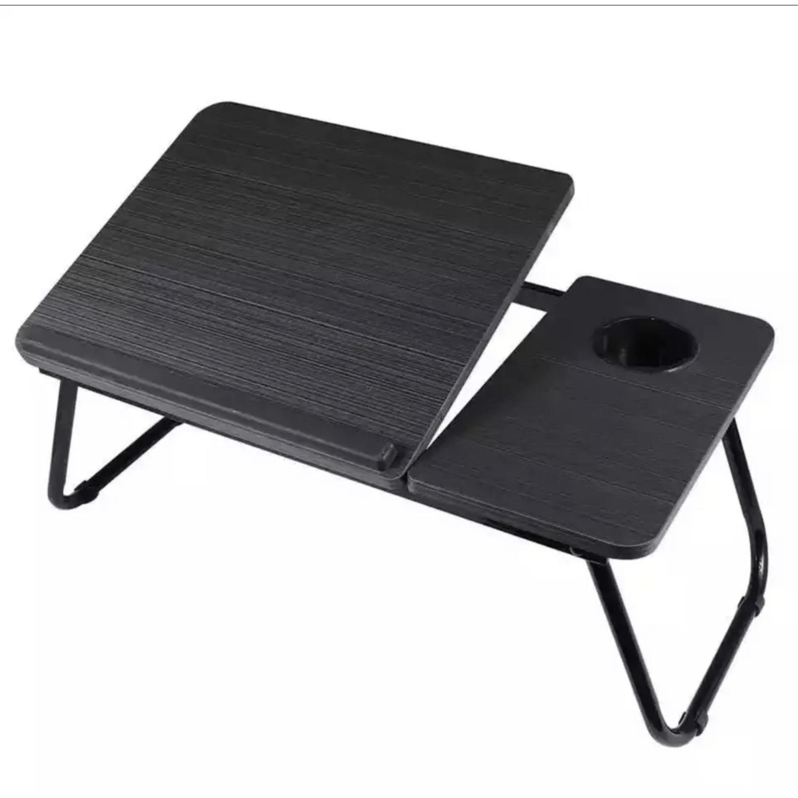 Bandeja para Cama Desayuno - Mesa Plegable para Portátil - Bandeja Abatible - Mesa Pequeña para Ordenador Dormitorio Salón Comedor, Madera DISPONIBLE EN DOS COLORES (Blanco, Natural, Wengue)