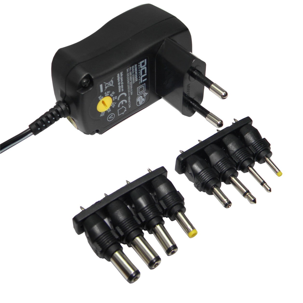 Alimentador Universal Salida 3 A 12Vdc 600mA 7,2W Con 6 Conectores DCU