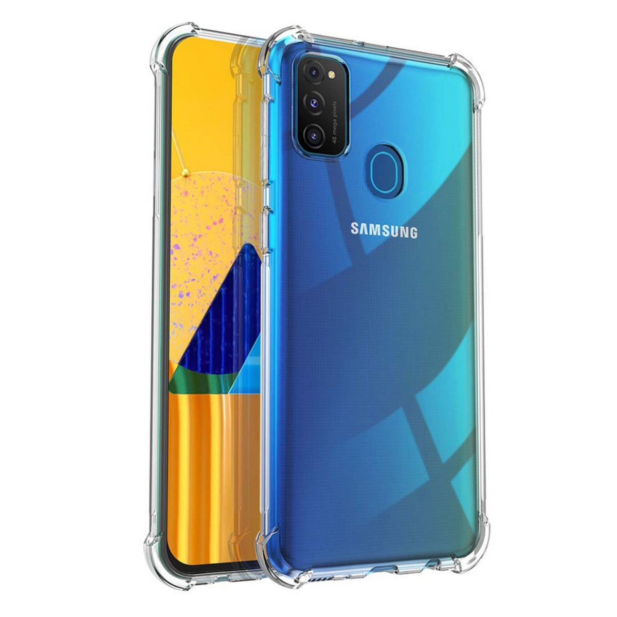 Tumundosmartphone Funda Gel Tpu Anti-Shock Transparente para Samsung Galaxy M30s / M21