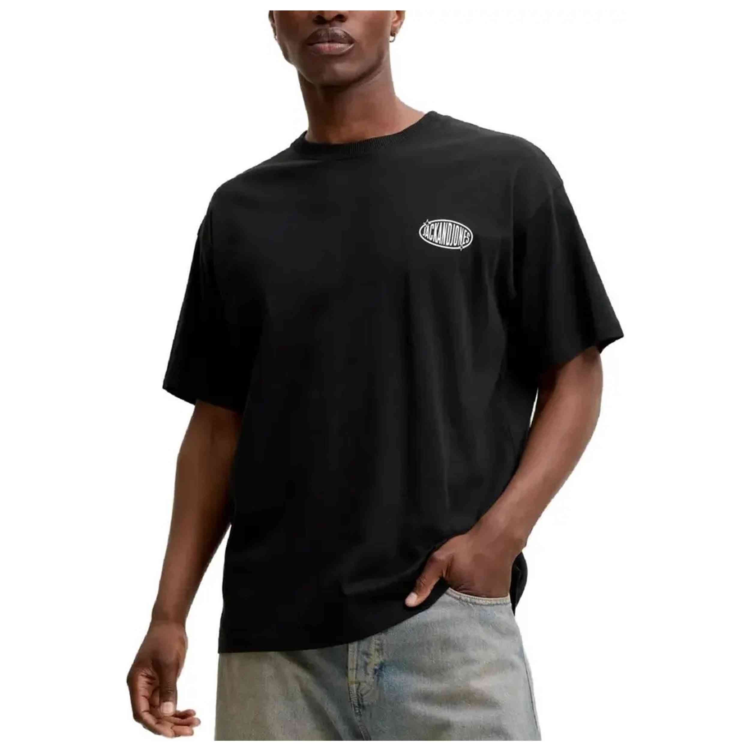 Camiseta Jack & Jones modelo Jjlegacy Tee Ss Crew Neck en color Negro