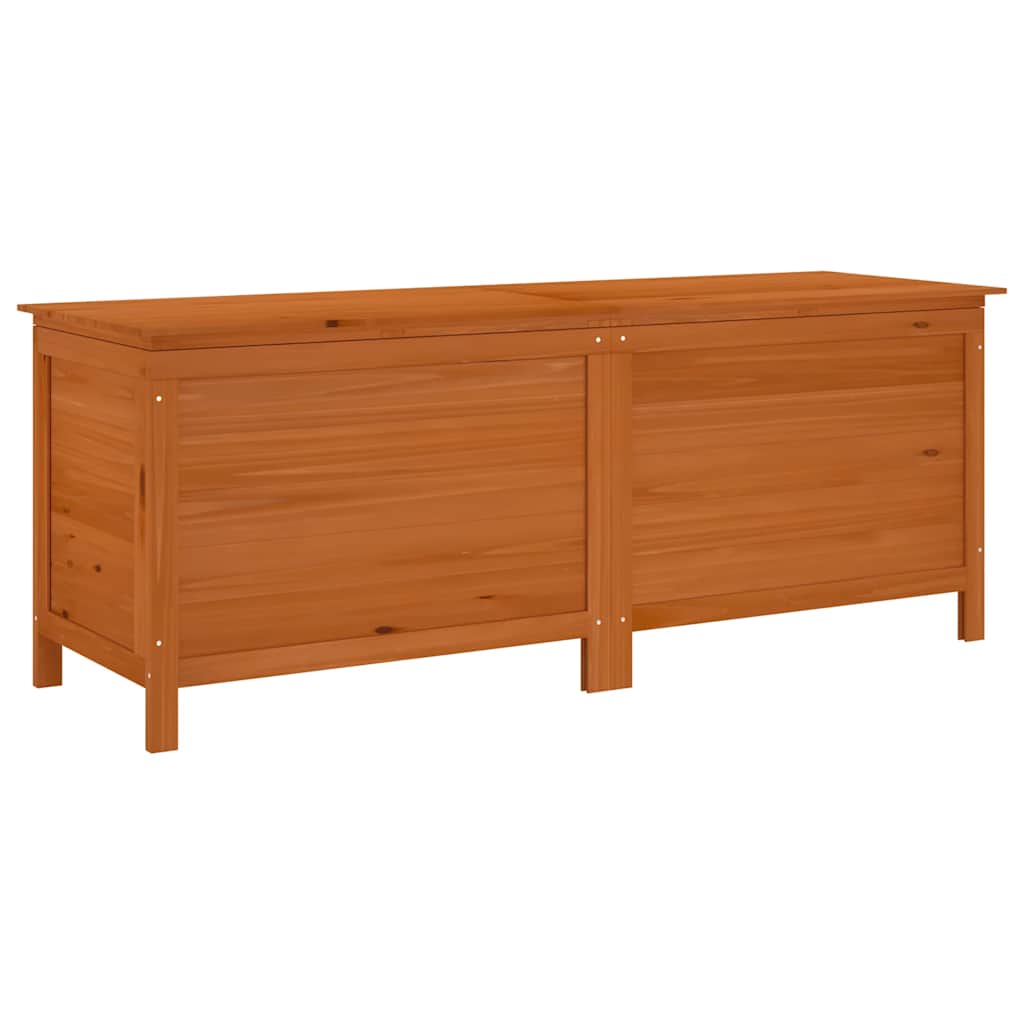 vidaXL Arcón de jardín madera maciza abeto marrón 150x50x56,5 cm