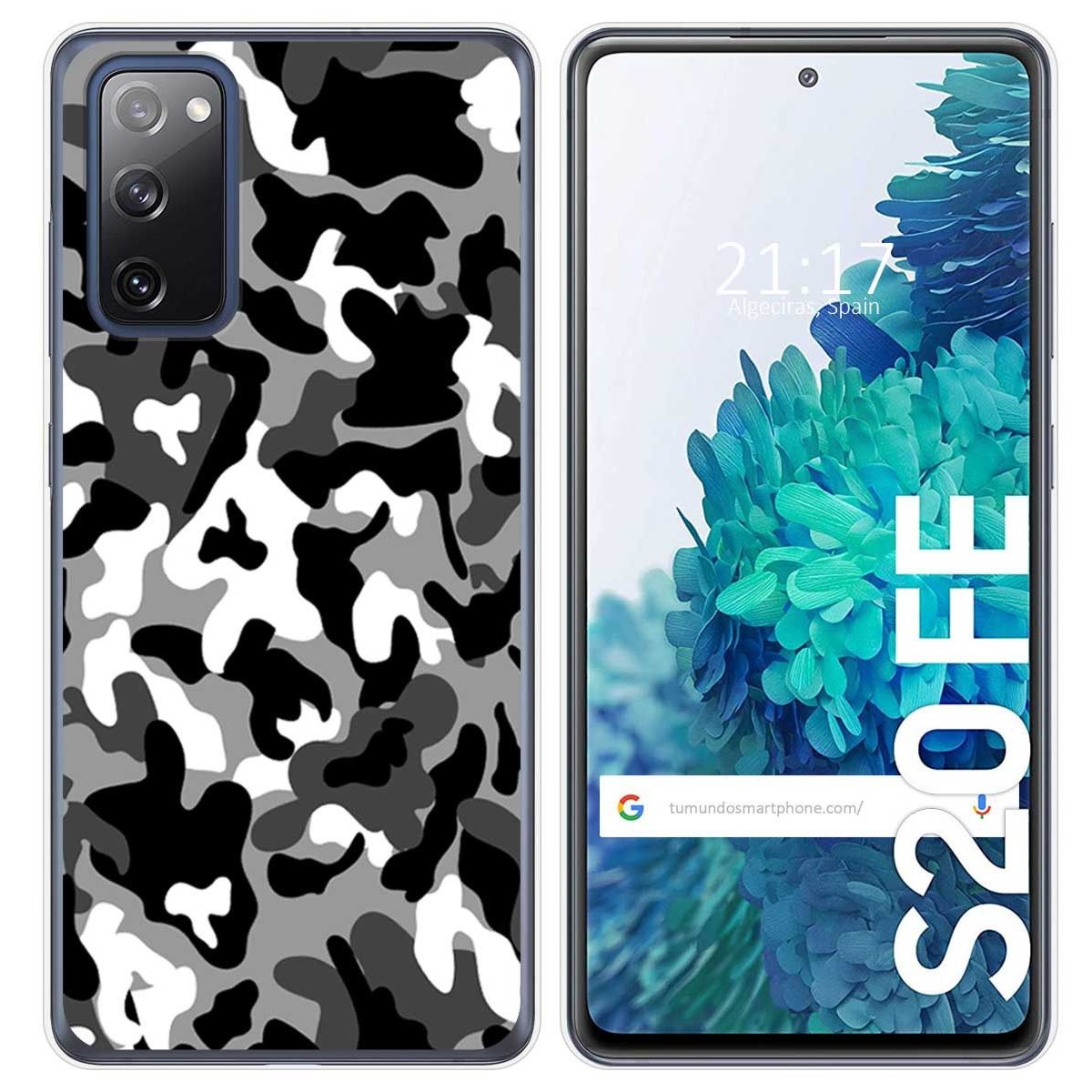Tumundosmartphone Funda Gel Tpu para Samsung Galaxy S20 FE diseño Snow Camuflaje Dibujos