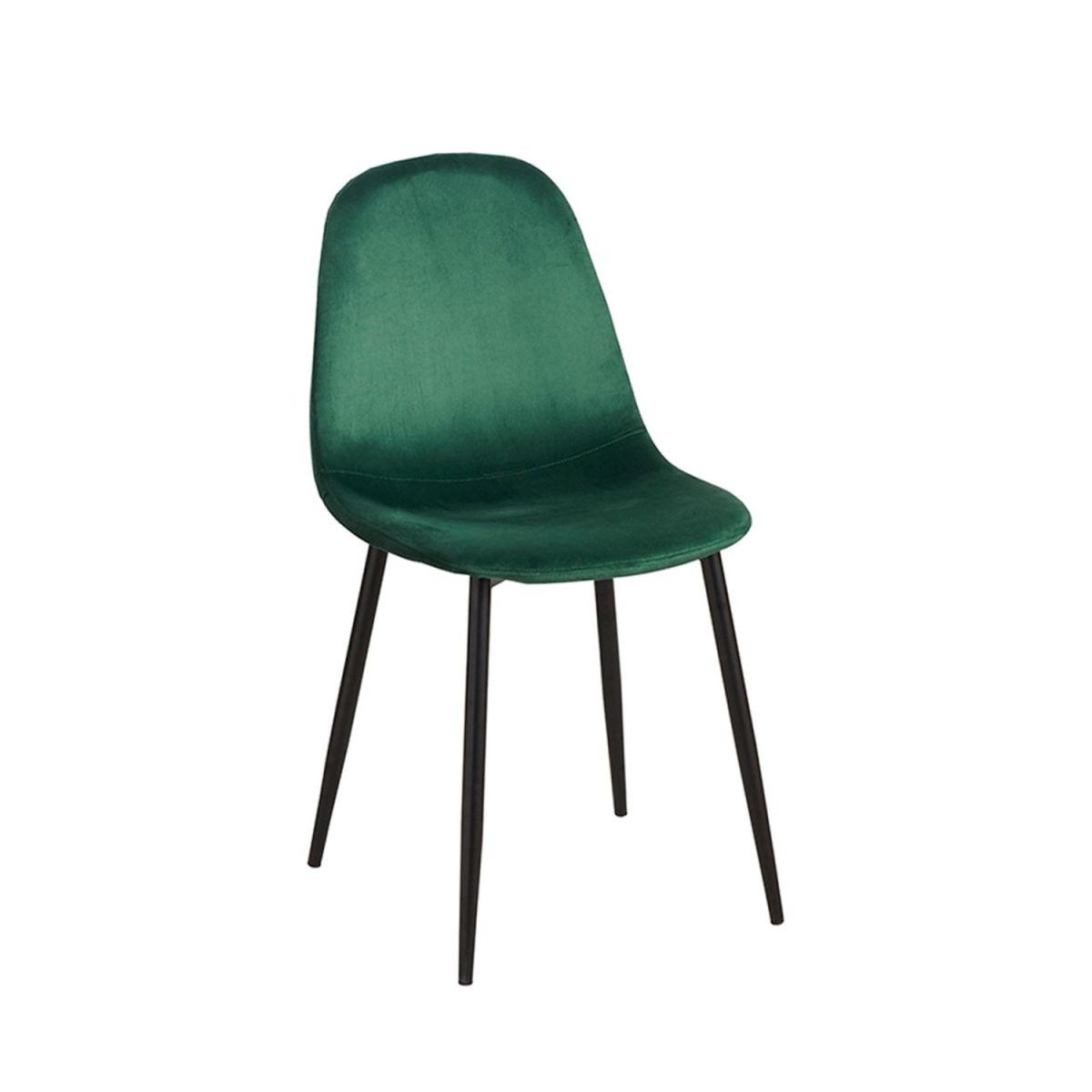 Regalos Miguel - Packs Sillas Comedor - Pack 2 Sillas Teok Black Terciopelo - Verde