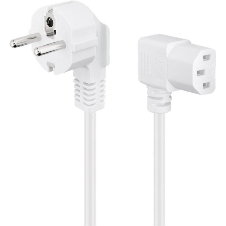 Goobay 93120 - Cable de alimentación (5 m), color blanco