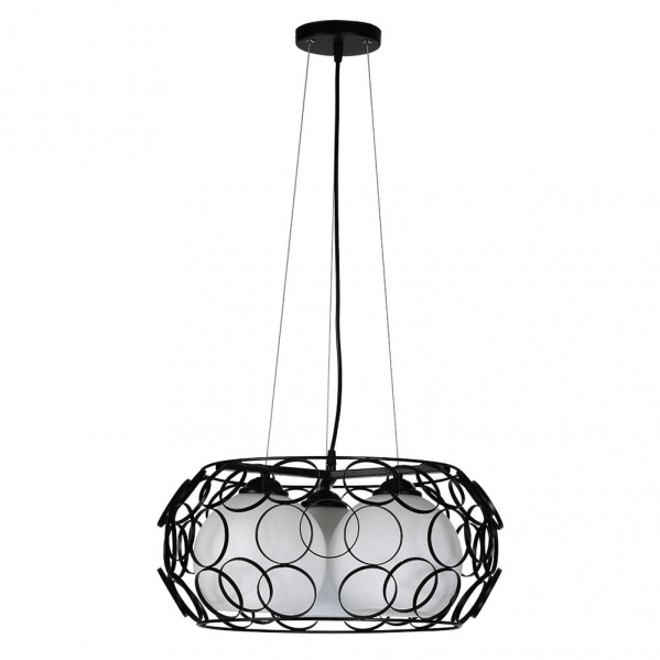 FABRILAMP Colgante Peregrino 3xE27 Negro 45d