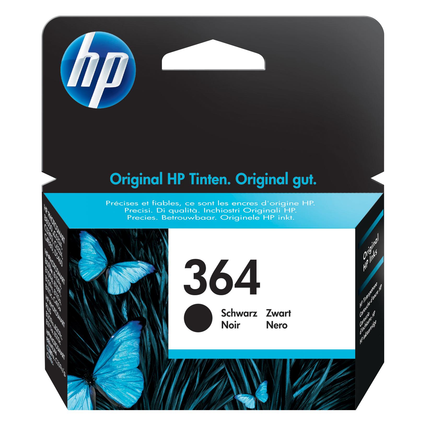 Cartucho de tinta original HP 364 negro