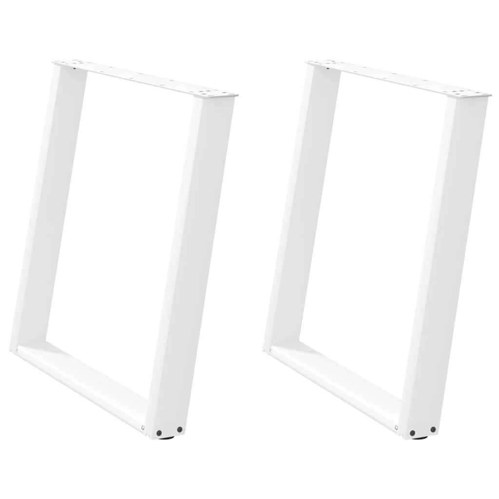 vidaXL Patas para mesa de comedor en forma de U (2 unidades) 70 x (72-73) cm, acero