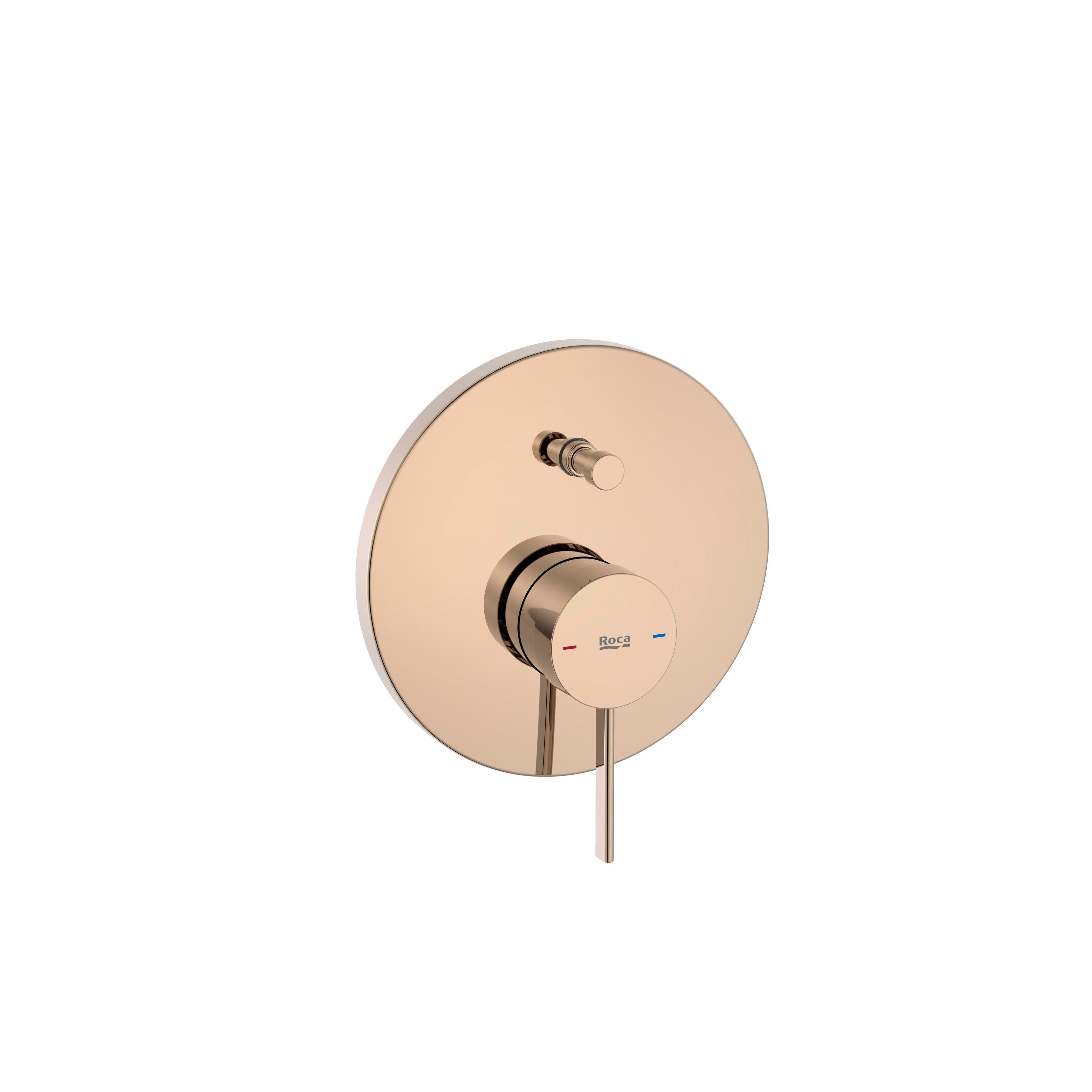 ROCA A5A0B9ERG0 ONA Grifo Monomando Empotrable Baño-Ducha Sin Cuerpo Empotrado Oro Rosa - ref: A5A0B9ERG0