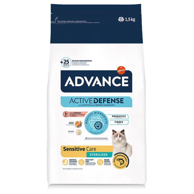 Advance Sterilized Sensitive Adult con Salmón Pienso para Gatos