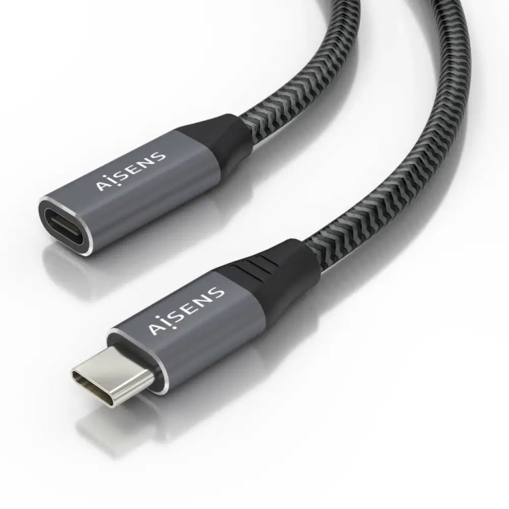 Cable USB-C AISENS USB 3.2 Gen2x2 20Gbps 8K@30Hz 5A 100W 2m Gris