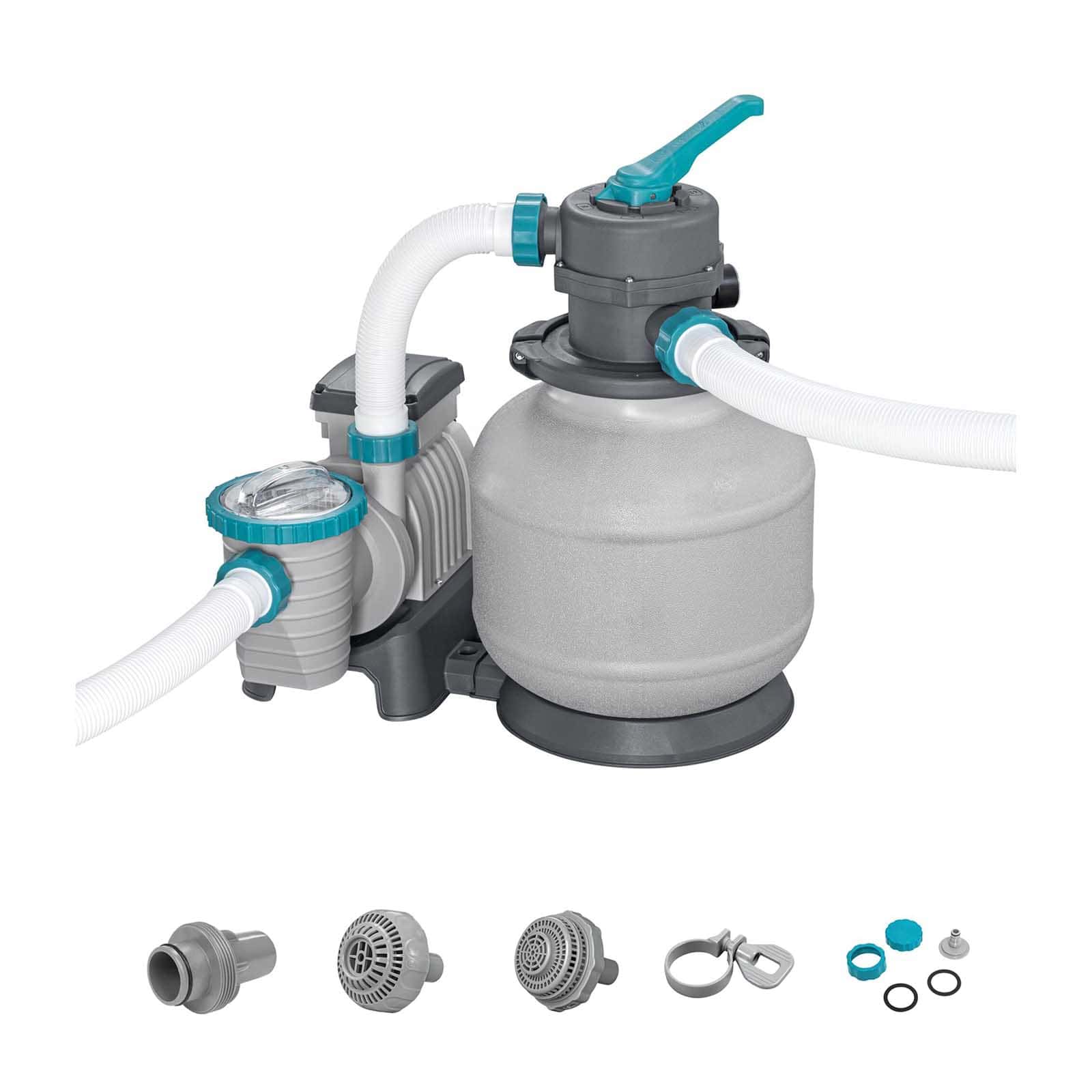 Bestway Depuradora con Filtro de Arena para Piscinas Desmontables Bestway de 8.327 l/h compatible con válvulas de rosca de 32 mm y 38 mm