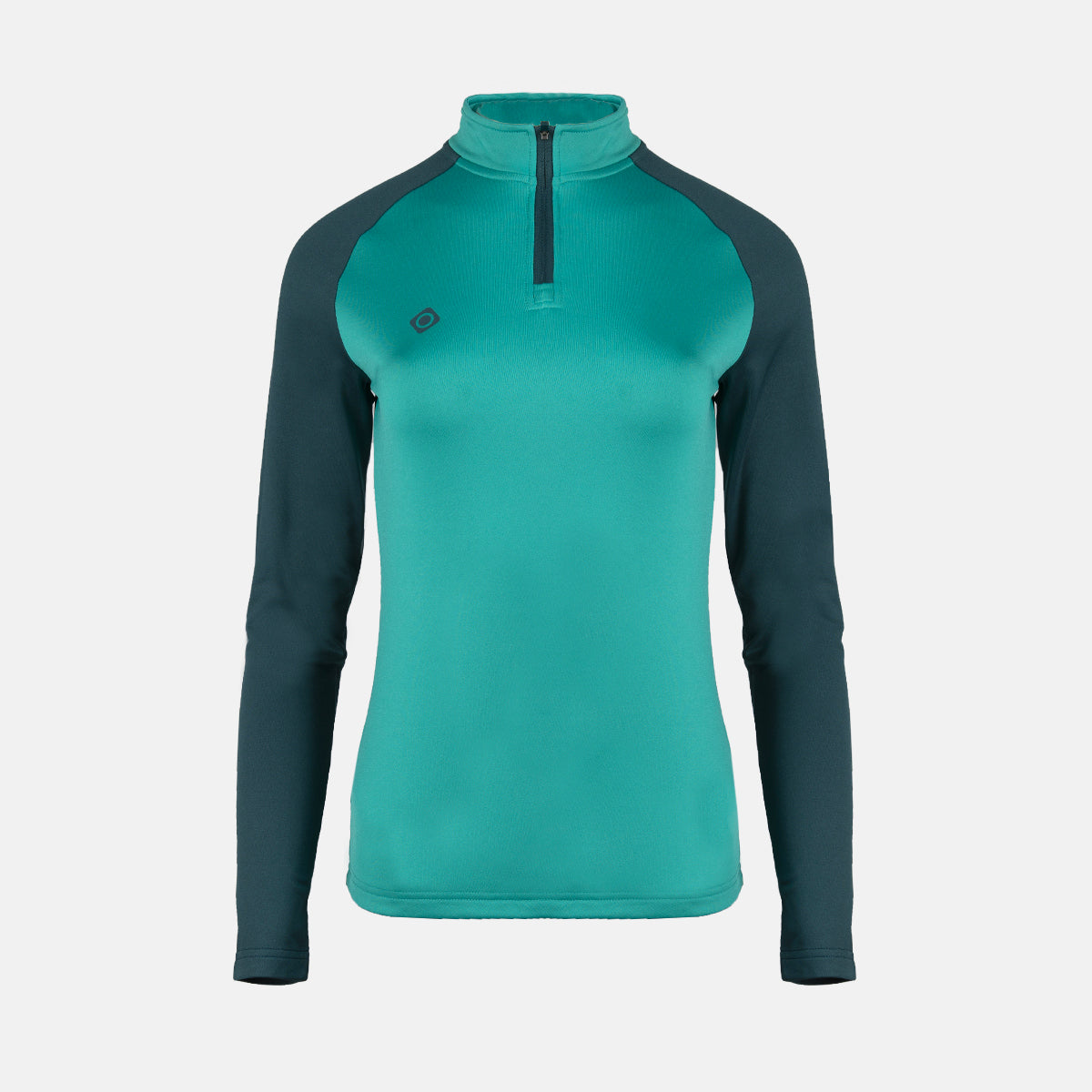 Izas - Forro Polar para Mujer - Camiseta Manga Larga con Cuello Alto y Cremallera - Forro de Invierno, Ligero y de Secado Rápido - Ideal para Actividades al Aire Libre - Taku Color Verde Agua - 2XL
