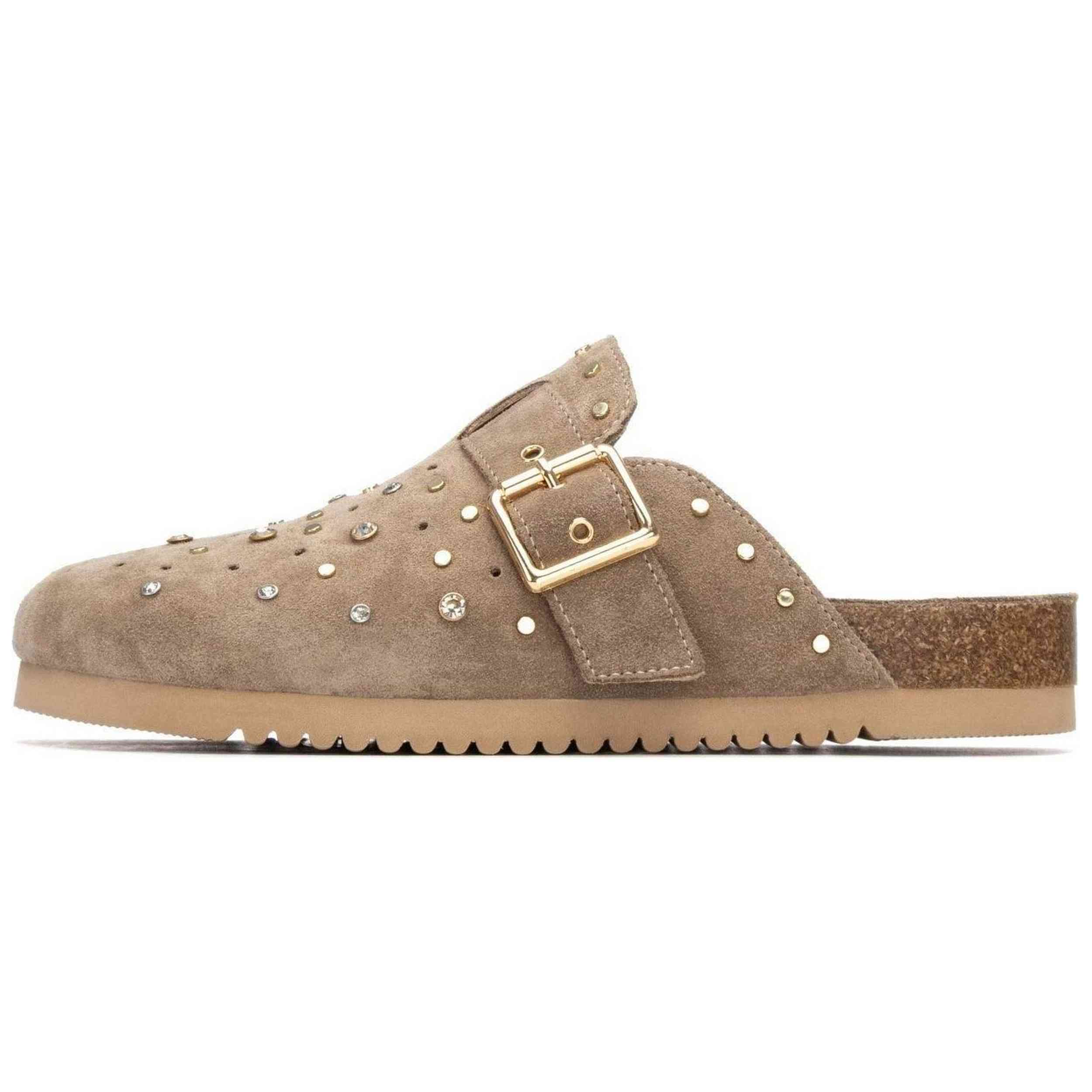 Zuecos Carmela modelo ZAPATO SRA SERRAJE TAUPE para Mujer en color Marron
